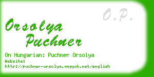 orsolya puchner business card